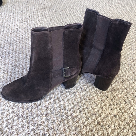 Cole Haan Brown Suede Ankle Booties - Picture 2 of 4